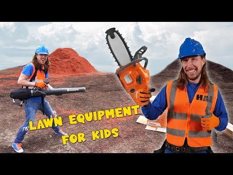 Leaf Blower for kids | Learn about Chainsaws for kids | Handyman Hal Lawn Equipment