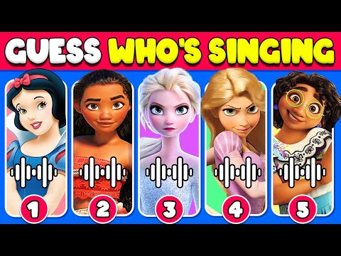 Guess Who's Singing 🎤🎙️🎶| Disney Song Quiz Challenge | Snow White, Moana, Elsa, Rapunzel, Mirabel