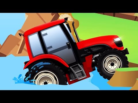 TRACTOR y COCHES. Tractores infantiles. OFFROAD. Dibujos animados de coches para ni&ntilde;os