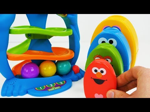 Cookie Monster बच्चों के लिए खिलौना सीखने का वीडियो!