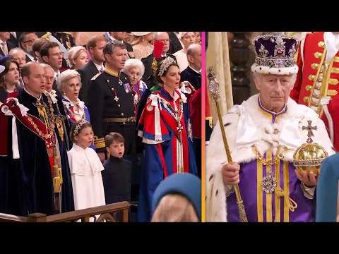 Royal Family Sings &lsquo;God Save the King&rsquo; as Charles Makes Procession at Coronation