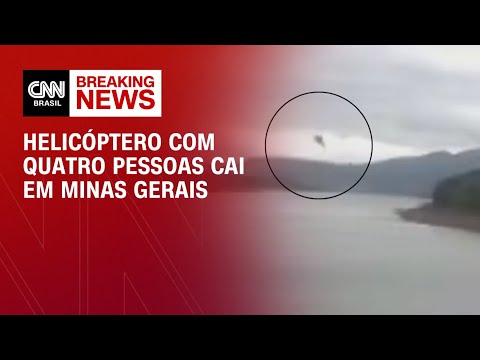 Helic&oacute;ptero com quatro pessoas cai em Minas Gerais | LIVE CNN