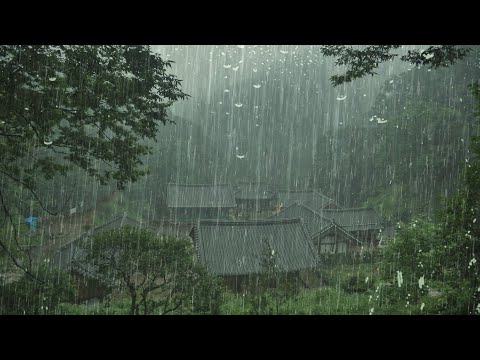 The sound of strong wind and heavy Rain, and the sound of rain that is comfortable to listen to,ASMR