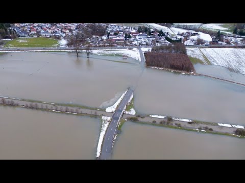 Tauwetter f&uuml;hrt in Bayern zu Hochwasser und &Uuml;berschwemmungen