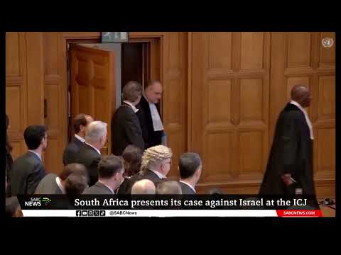 South Africa presents its case against Israel at the ICJ0 جلسة محكمة العدل الدولية