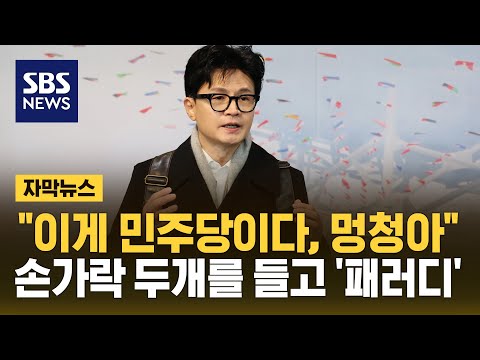 &quot;이게 민주당이다, 멍청아&quot; 최강욱 직격한 한동훈 (자막뉴스) / SBS