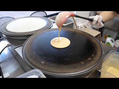 double size ice cream crepe - korean street food