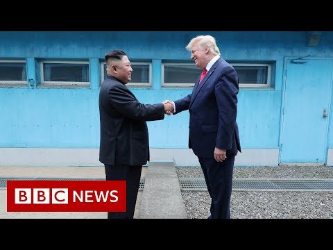 Trump and Kim Jong-un meet at Korean demilitarised zone - BBC News