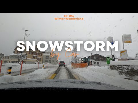 Snowstorm Drive in Switzerland Part 1