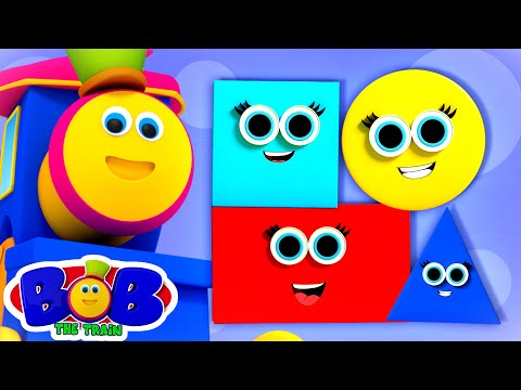 Build with Shapes | Learn Shapes | Kindergarten Nursery Rhymes &amp; Kids Songs | Bob The Train