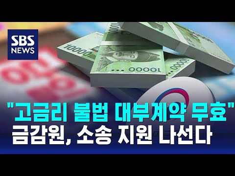 &quot;고금리 불법 대부계약 무효&quot;&hellip;금감원, 소송 지원 나선다 / SBS