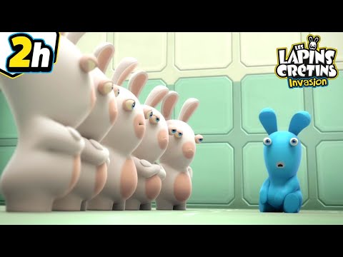 D'o&ugrave; vient le Lapin Cr&eacute;tin Bleu ? | Les Lapins Cr&eacute;tins Invasion🐰 | Nouvelle compilation 2H | HD