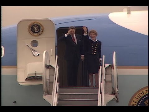 Arrival and Departure from Tempelhof airport in Berlin on June 12, 1987