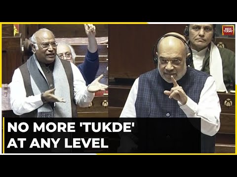 Amit Shah &amp; Mallikarjun Kharge Engage In Fiery Debate Over Article 370 Verdict | Parliament Session