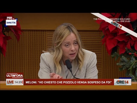 Meloni: &quot;Ho chiesto che Pozzolo venga sospeso da Fdl&quot; - Ore 14 del 04/01/2024