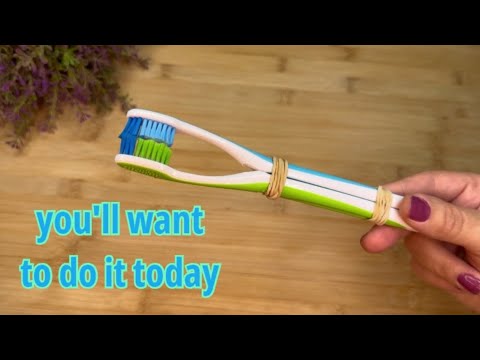 Tie up 2 Old Toothbrushes  and be surprised what you can do