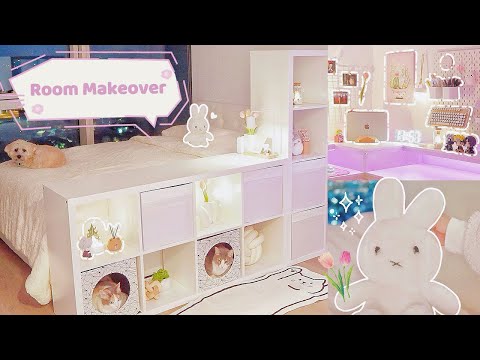 Room Makeover 🌸✨ ikea, amazon, pinterest, minimalist, aesthetic desk setup, stationery organization