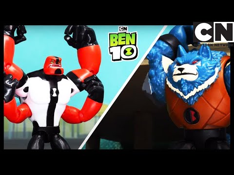 Ben 10 Toy Play | Four Arms Battle Recreation! | Cartoon Network