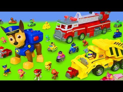 Paw Patrol Unboxing: Fire Truck, Mighty Pups Chase, Ryder &amp; Fireman Marshall Toys for Kids