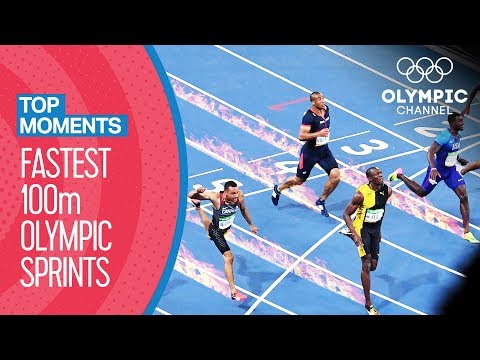 Top Fastest Men's 100m in Olympic History! - Top Moments