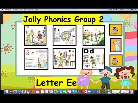 Jolly Phonics Group 2- Letter Ee Lesson with  Song, Action, Vocabulary, &amp; Interesting activities.