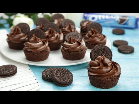 EASY to make Oreo Brownie Cupcakes recipe - these will melt in your mouth!