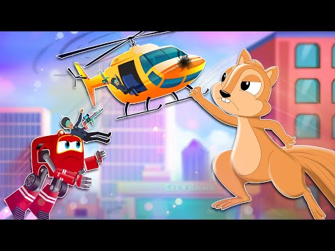 SuperCar Rikki Saves the City from The Giant Squirrel!