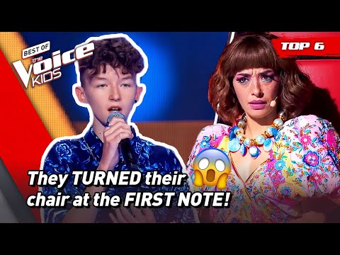 The QUICKEST CHAIR TURNS in The Voice Kids! 😱 | Top 6