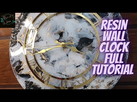 Resin wall clock watch full video [learn mechanism fixing] also back cleaning of mdf