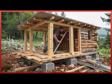 Man Spends 100 DAYS Building Wood CABIN in Volcanic Island | START TO FINISH by 