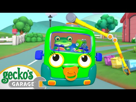 Baby Recycle Truck Helper | Gecko's Garage 2 HOURS | Rob the Robot &amp; Friends - Funny Kids TV