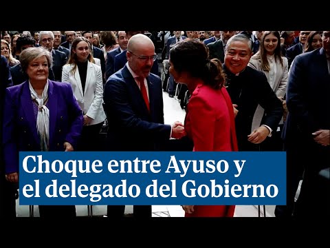 Choque entre Ayuso y el delegado del Gobierno en un acto por la ausencia de Moncloa