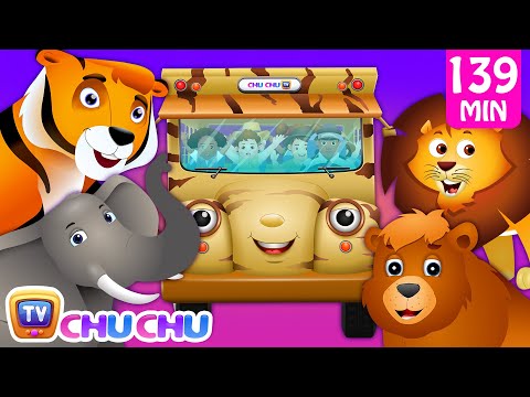 Wheels on the Bus - Wild Animals &amp; Animal Sounds and Many more Nursery Rhymes Collection | ChuChu TV