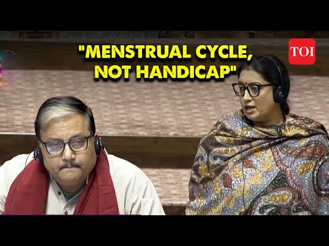 Smriti Irani opposes PAID PERIOD LEAVE, silences Manoj Jha with SOMEBODY WHO DOESN&rsquo;T MENSTRUATE jibe