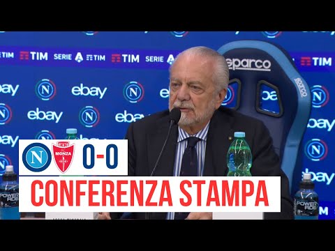 De Laurentiis in conferenza dopo Napoli Monza 0-0 🎙️ &quot;CHIEDO SCUSA AI NAPOLETANI&quot;