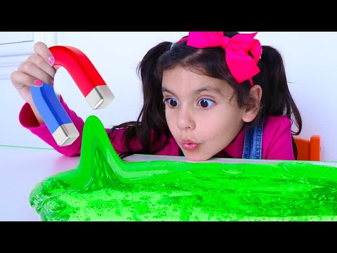 Ellie &amp; Kaden's Magnetic Slime Science Experiments