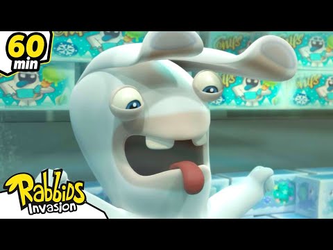 1H RABBIDS INVASION | SOS The Rabbids are stuck in the freezer! | Animaj Kids