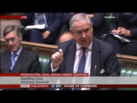 Attorney General Sir Geoffrey Cox says this Parliament is a disgrace