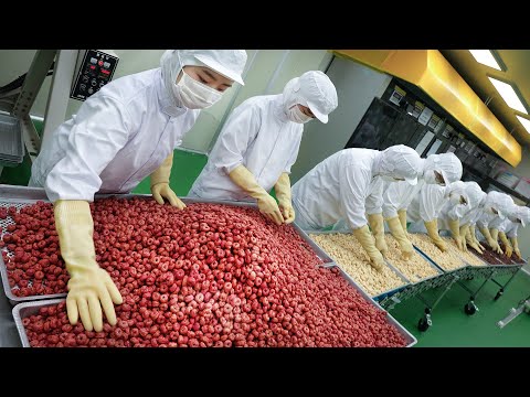 100,000 snacks sold a month! Healthy Korean Baby Snacks Factory - Korean snack factory