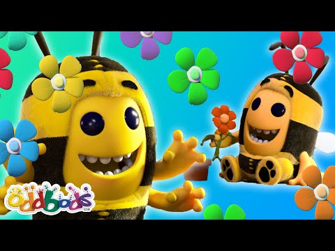 Flowers Make Bubbles Un-Bee-Lievably Happy! 🌸🐝 | Oddbods Cartoons | Funny Cartoons For Kids