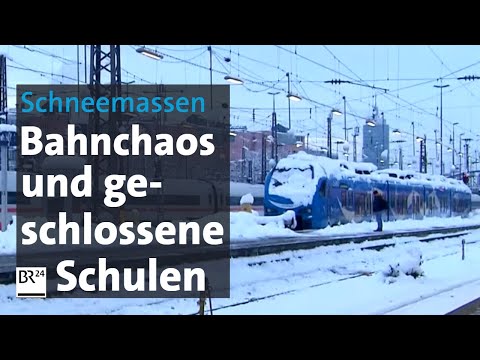 Schneemassen: Bahnchaos und geschlossene Schulen | BR24