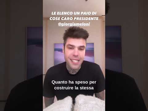 FEDEZ DIFENDE CHIARA FERRAGNI PER LA PRESUNTA TRUFFA DEI PANDORI ATTACCANDO GIORGIA MELONI!