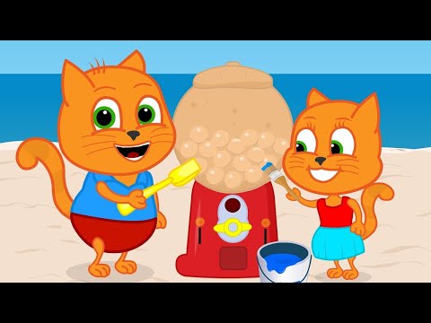 ? Fam&amp;iacute;lia de Gatos - Areia M&amp;aacute;quina De Chicletes Desenho Infantil em Portugu&amp;ecirc;s Brasil