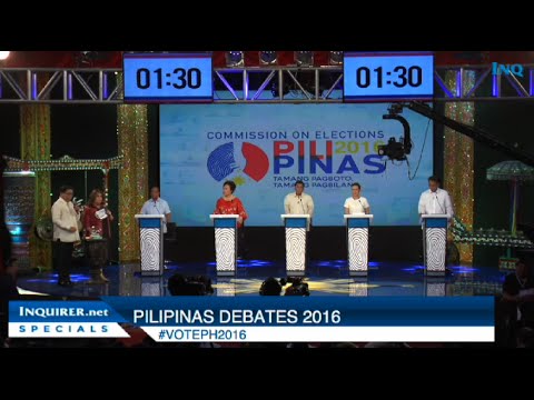 FULL VIDEO: Pilipinas Debates 2016 in Cagayan De Oro