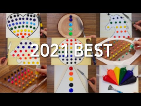 2021 BEST Acrylic Painting Tutorial Video｜Satisfying Relaxing ASMR