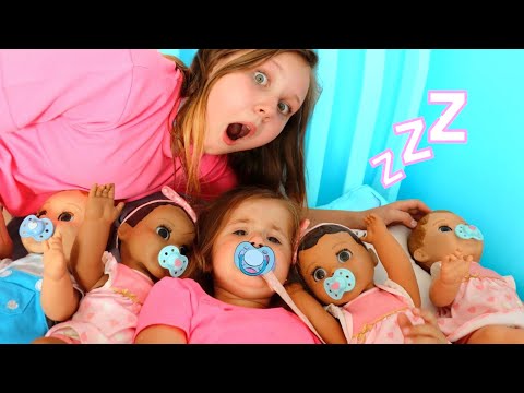 Ruby helps Babies! Kids Pretend Play with Baby Dolls and morning routine video