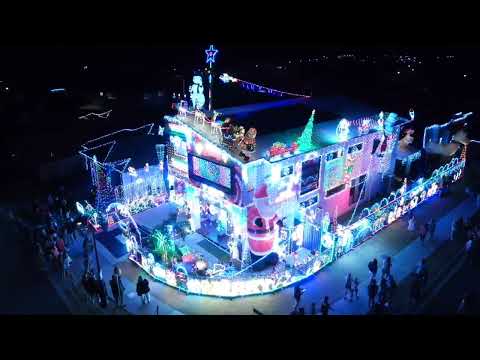 Christmas Lights 2022 Bedarra cres , Burpengary East QLD in 4K