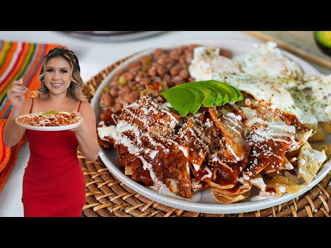 How To Make My RED CHILAQUILES with my NEW Favorite Salsa Roja | Chilaquiles Rojos RECIPE