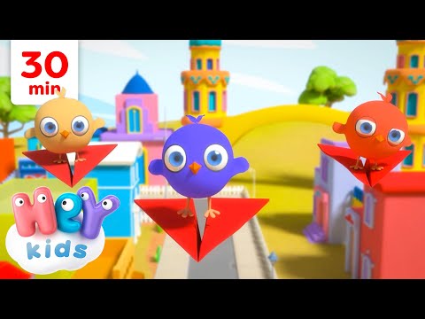 Drei kleine K&uuml;ken 🐣 | Lieder mit Tieren f&uuml;r Kinder | HeyKids Kinderlieder TV